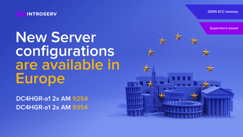New server plans with DDR5 ECC memory are available at a number of European locations